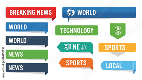 Assorted News and Information Labels