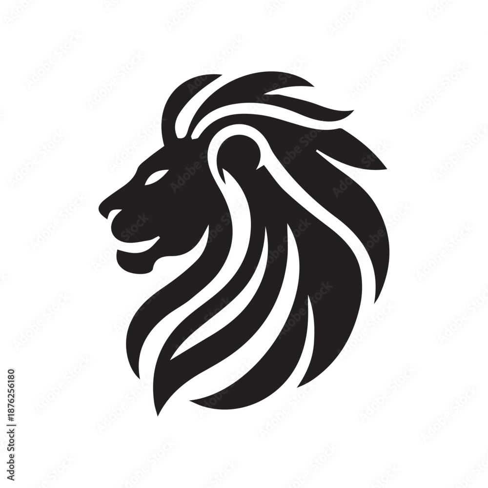 Obraz premium 2d lion logo with white background
