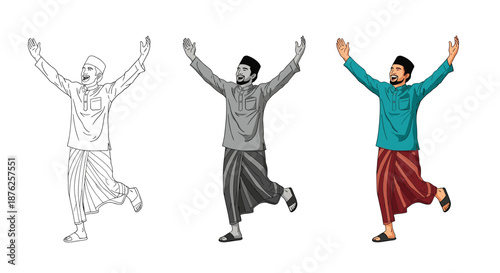 Community group of adults and children working together to plant young trees in a public park to help the environment.