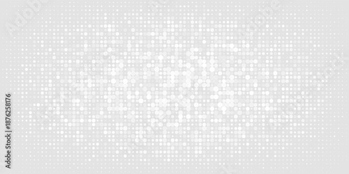 Dot white gray wave light technology texture background. Abstract big data digital concept. 3d rendering.