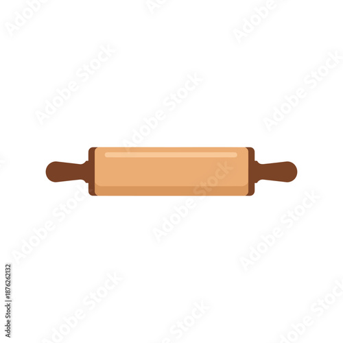Rolling pin vector clipart for bakery, kitchen, cooking and pastry design