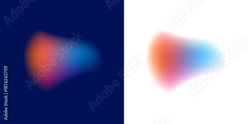 Abstract liquid gradient circle presents neon colors inside matte blot pattern, suspended drops, layered form, thick shape. Radiant mist glow emerges. Vector png banner token. 