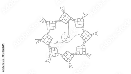 ketupat, eid mubarak, muslim symbol