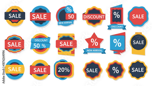 Collection of Sale Badges and Labels