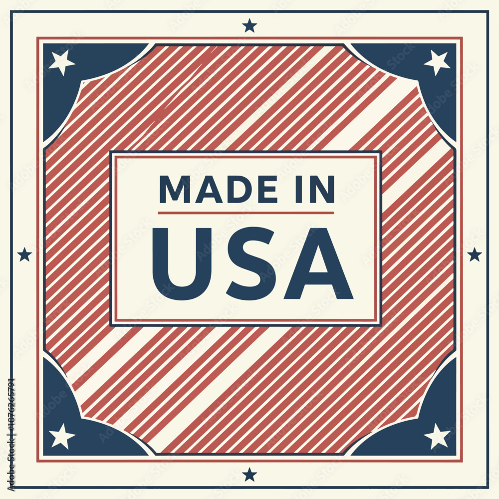 Fototapeta premium Made in USA Vector Graphic Design