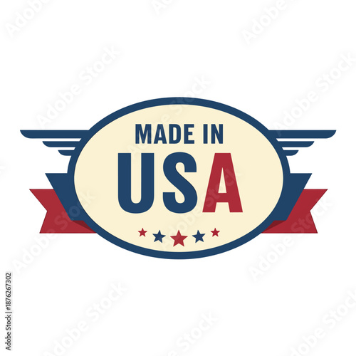 Made in USA Badge Label