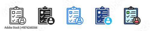 Trainee Evaluation Icon Set Multiple Style Collection