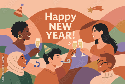  Happy New Year Art Work