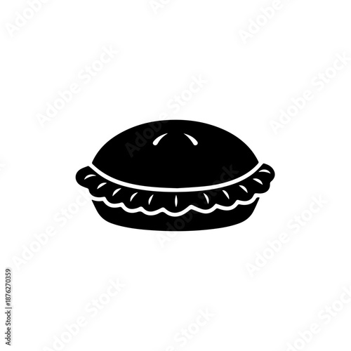 Black and white burger isolated on white background, Vector