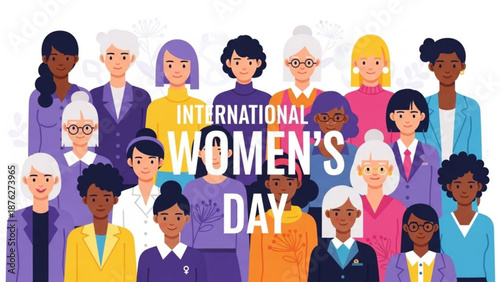 Diverse Women Celebrating International Womens Day Together