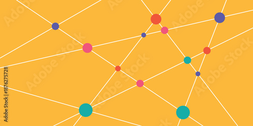 Abstract line connection pattern background. Technology background. Banner coordinates