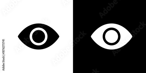 目・パスワード表示／非表示の塗りUIアイコン（ベクター）