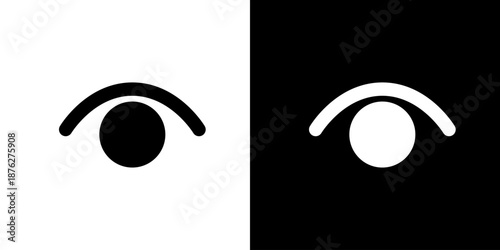 目・パスワード表示／非表示の塗りUIアイコン（ベクター）