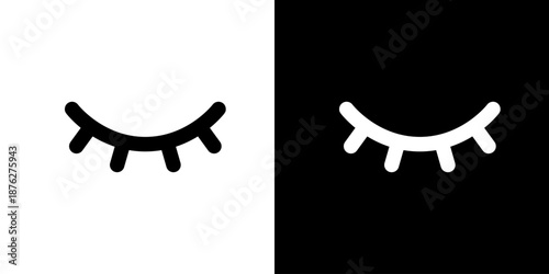 目を閉じる・非表示のUIアイコン（ベクター）