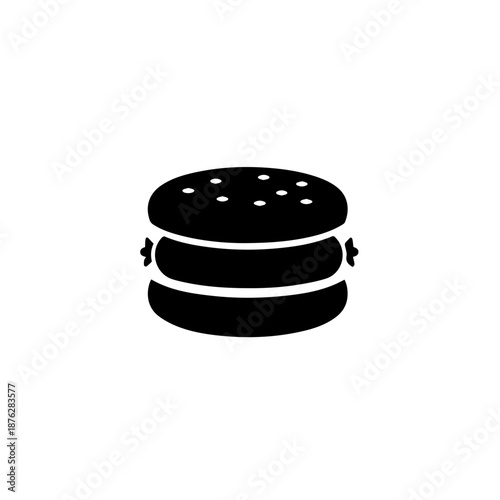 Black and white round clock isolated on white background, Vector