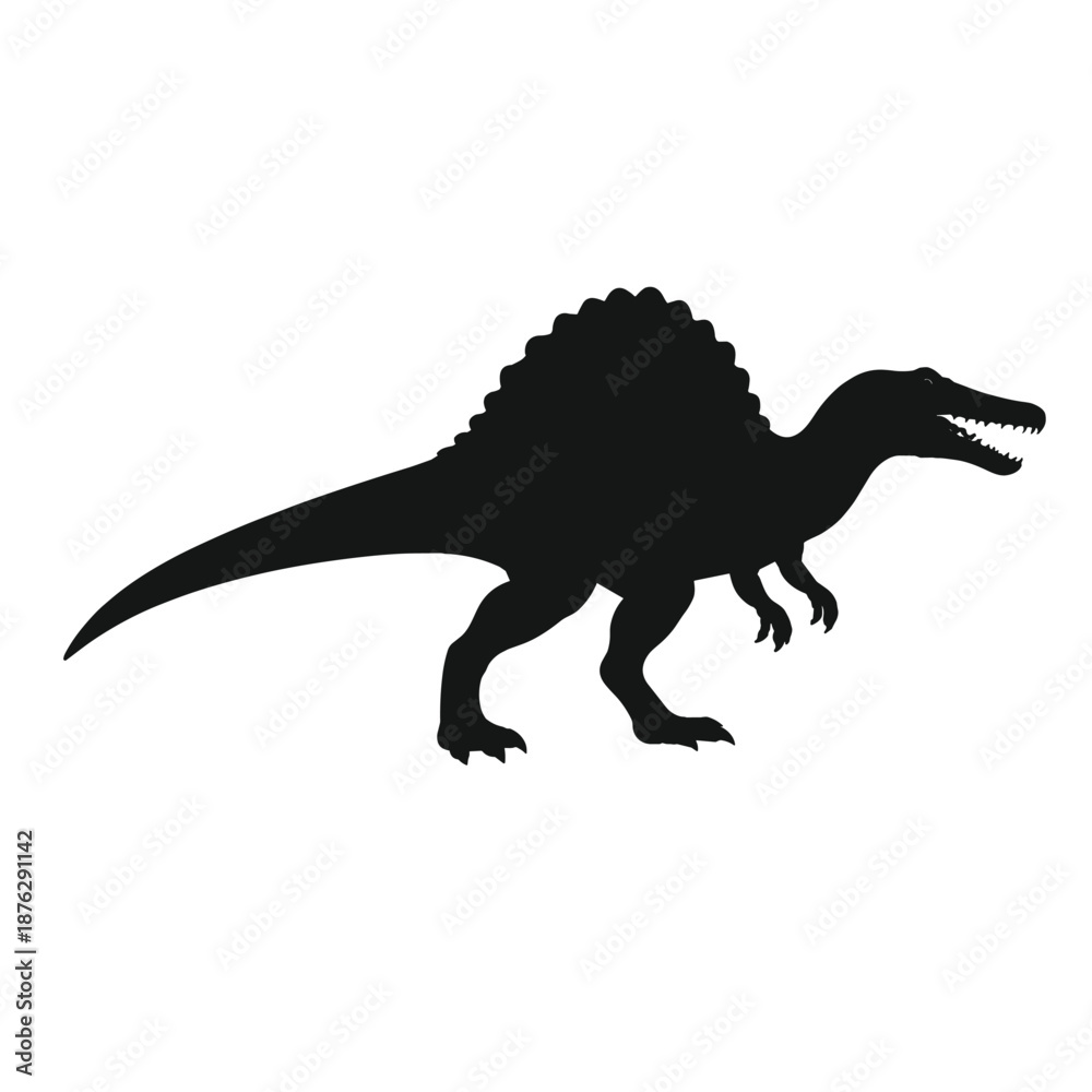 Fototapeta premium Spinosaurus dinosaur silhouette side view