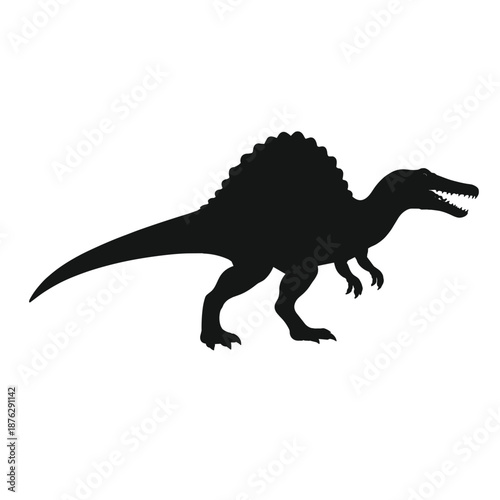 Spinosaurus dinosaur silhouette side view