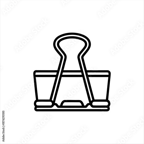 Simple Paper Clip Icon – Document Attachment Symbol in Minimal Style