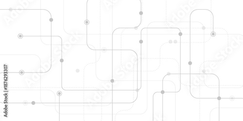 Abstract geometric Circuit connect lines and dots.Simple technology graphic background.Illustration Vector design Network technology and Connection concept.