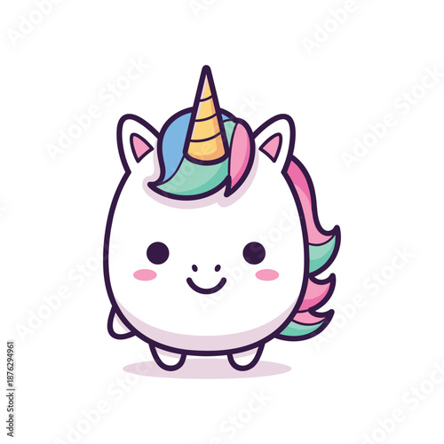 Adorable Cartoon Unicorn Illustration