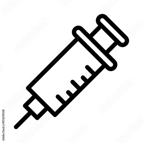 주사 아이콘. 병원 아웃라인 아이콘