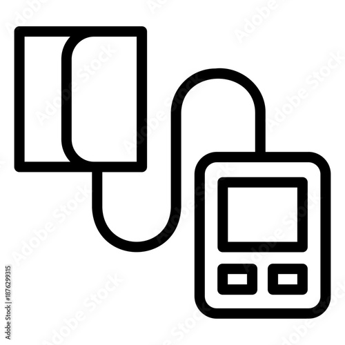 혈압 측정 아이콘. 병원 아웃라인 아이콘