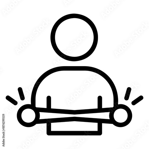 물리치료 아이콘. 병원 아웃라인 아이콘