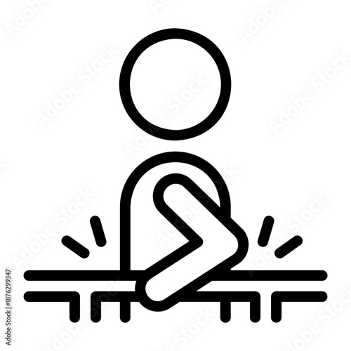 재활 운동 아이콘. 병원 아웃라인 아이콘