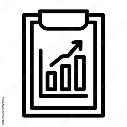 차트 그래프 아이콘. 병원 아웃라인 아이콘