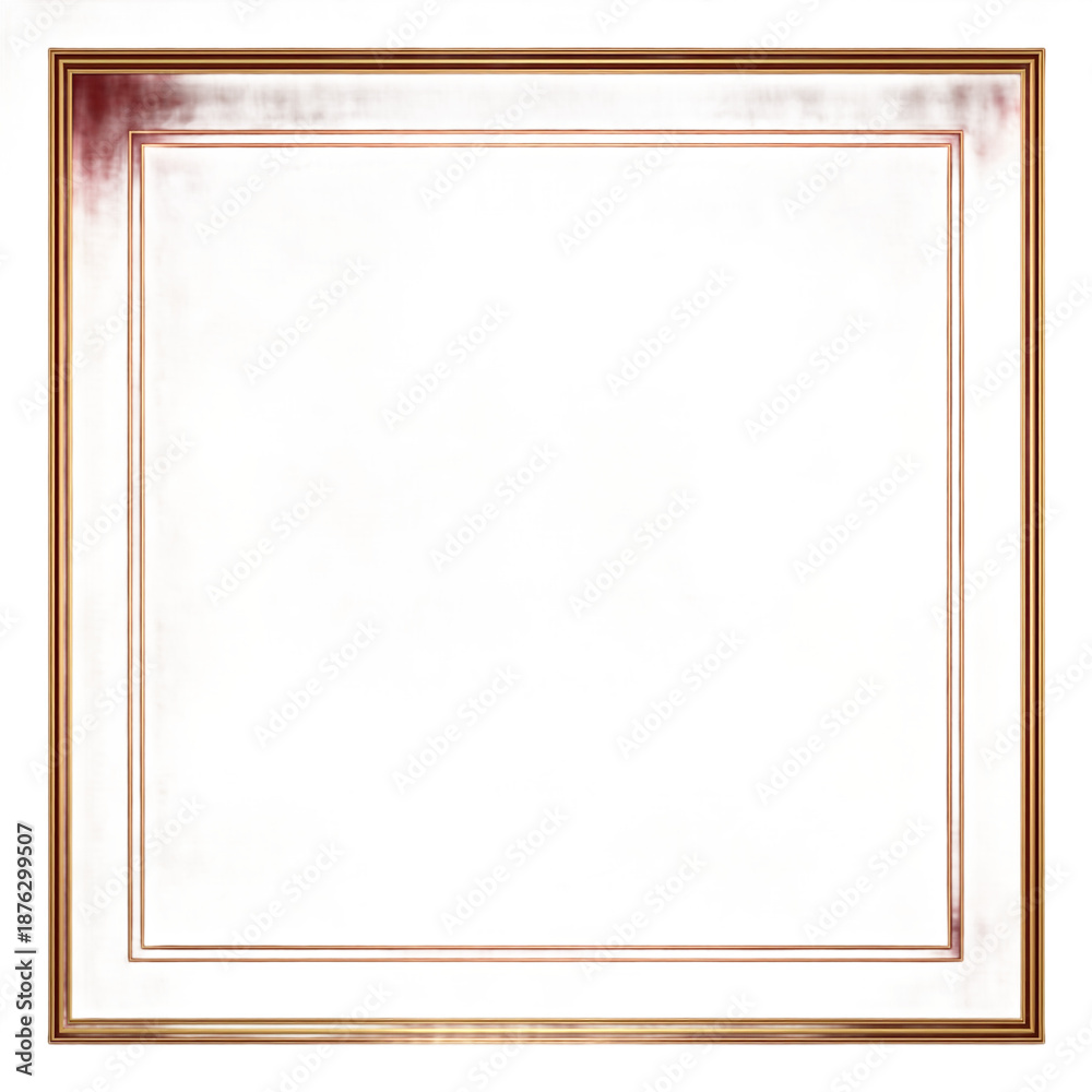 Fototapeta premium A modern golden frame on a black background with a transparent background for design and decoration purposes on transparent background