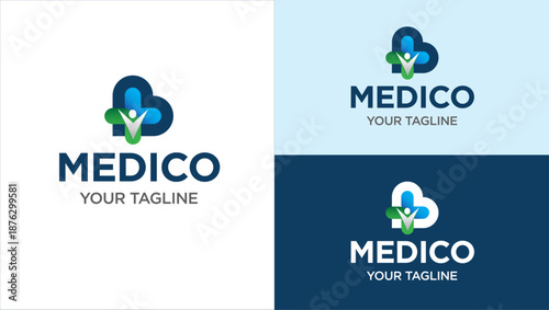 Medical Logo, Heart with Plus Logo, Hospital Logo, Clinic Logo, Heart rainbow and plus logo, Medical Care Logo, Medical logo, nursing logo, health logo, pharmacy logo, Rainbow Heart plus logo, 