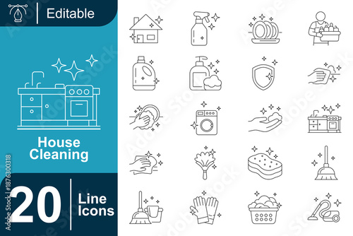 House Cleaning Icons and Symbols