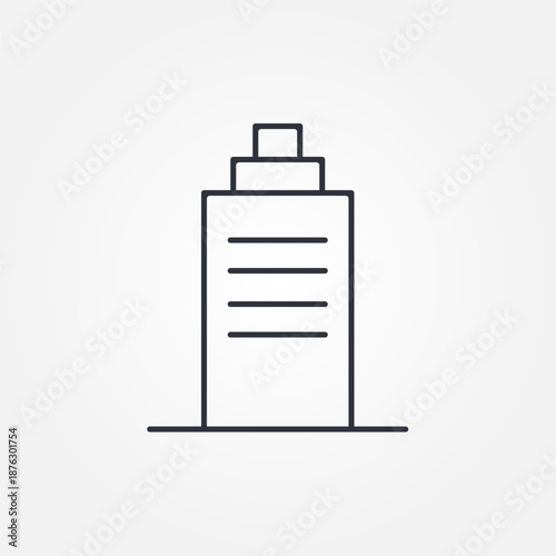 Building icons. Abstract architecture buildings line icon set. Editable Stroke.