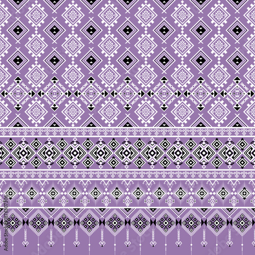 Geometric ethnic seamless pattern. Design for background,illustration,texture,fabric,wallpaper