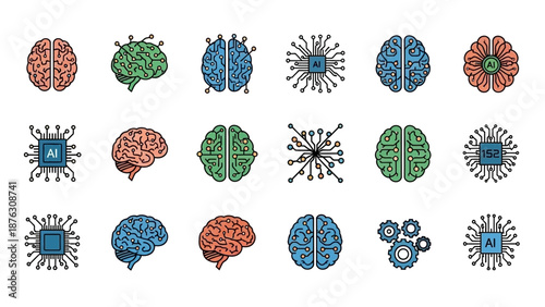 Colorful Virus Illustrations Collection.