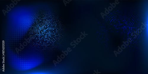 Dot white blue wave light screen gradient texture background. Abstract technology big data digital background.