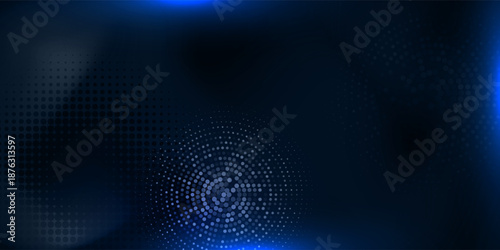 Dot white blue wave light screen gradient texture background. Abstract technology big data digital background.