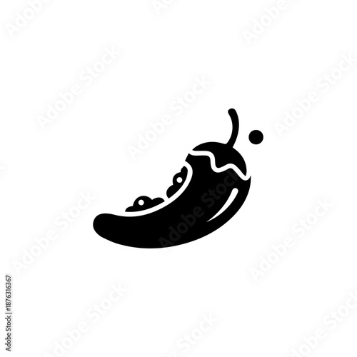 Stylized hot pepper isolated on white background, Vector