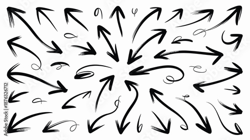 Hand drawn arrows pointing in different directions