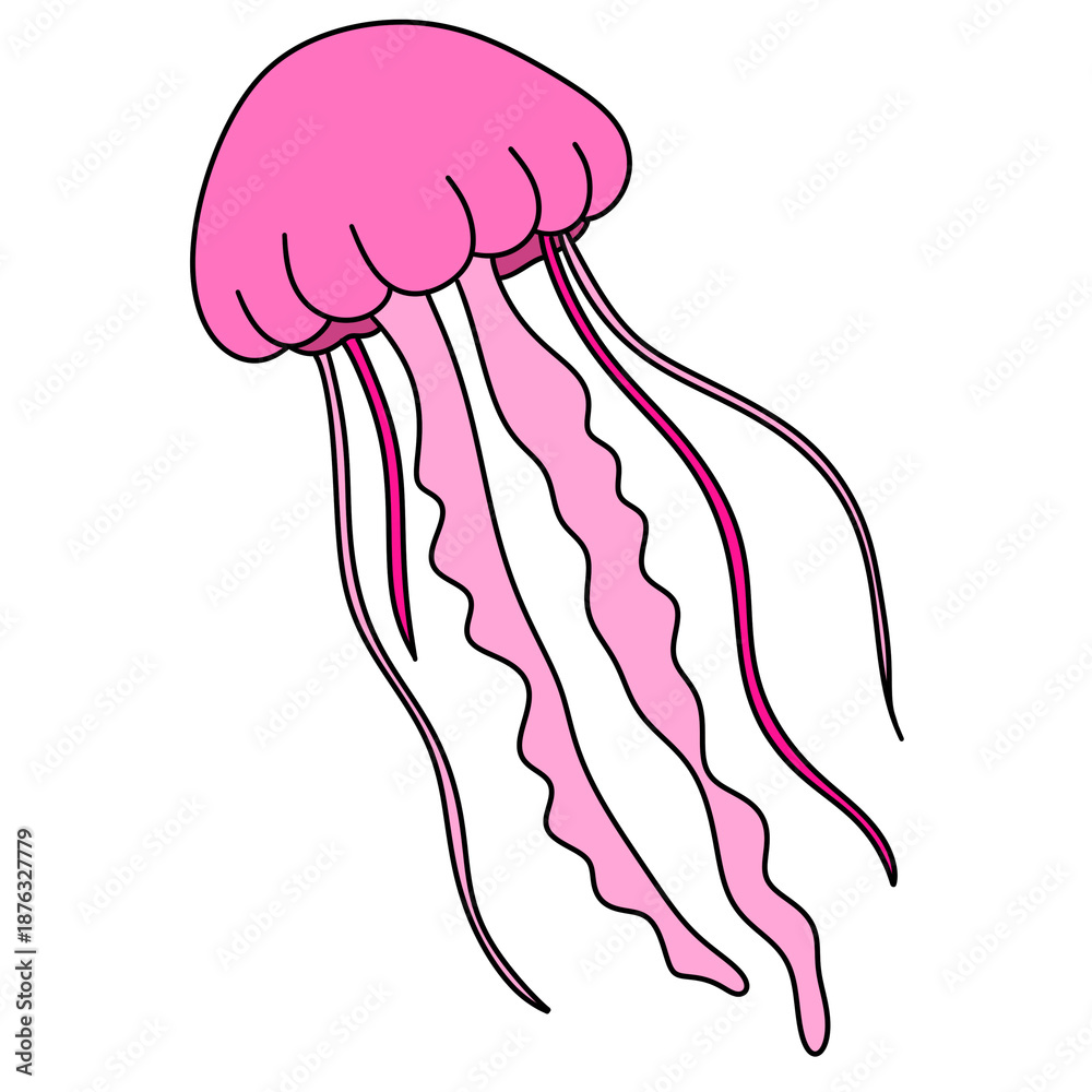 Fototapeta premium Illustration of Jellyfish