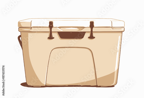 Durable Heavy-Duty Insulated Cooler Box with Secure Latches for Outdoor Adventures and Picnic Storage