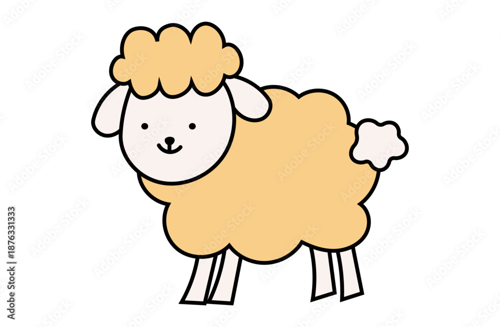 Fototapeta premium かわいい羊 