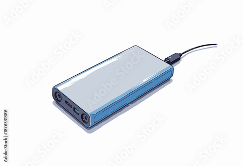 Compact Portable Power Bank with Dual USB Ports and Sleek Design for Efficient Fast Charging of Electronic Devices on the Go