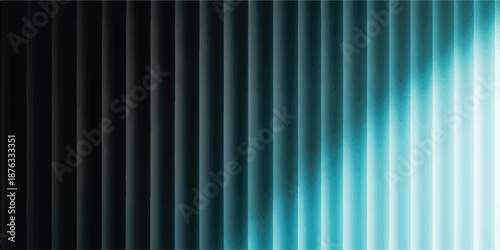 Stepped Color Gradient on Vertical Slats with Dramatic Diagonal Shadow