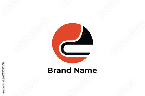 Letter E Logo or CE letter logo circle shape
