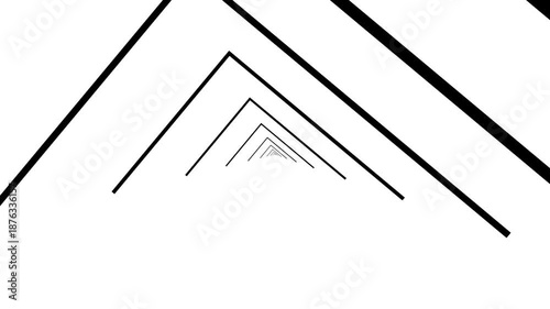 Pyramid consisting of line looping animation. Concentric geometric shapes in seamless looping animation on background.