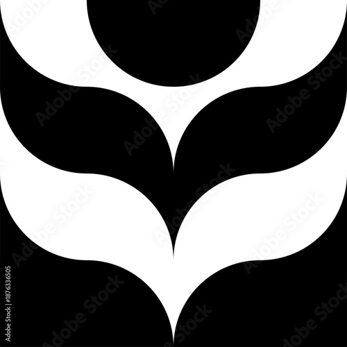 Modern Abstract Organic Growth Logo Rhythmic Geometric Vector