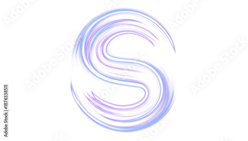 Bild auf Leinwand Neon Light Letter S