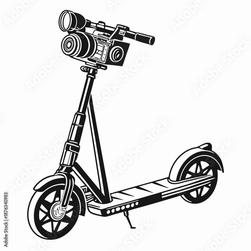 Creative Scooter Camera Concept for Filming Adventures.