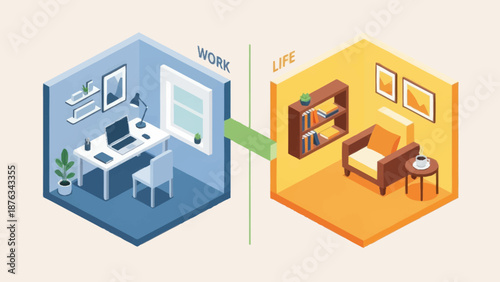 Separation of Work and Personal Life in Modern Homes.